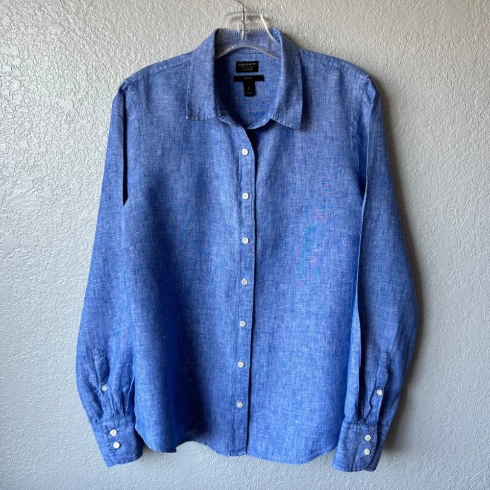 Baird McNutt for J. Crew Irish Linen Perfect Slim Fit button down shirt - Picture 3 of 12